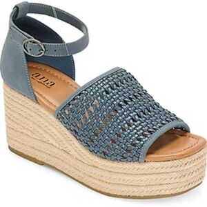 a.n.a Blue Woven Sandals